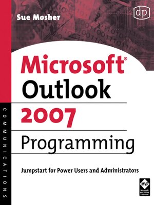 cover image of Microsoft Outlook 2007 Programming